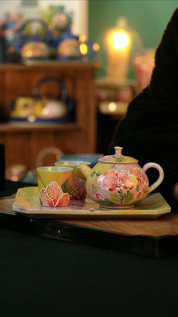 【闪购商品】杯手绘心瓷陶瓷浮力