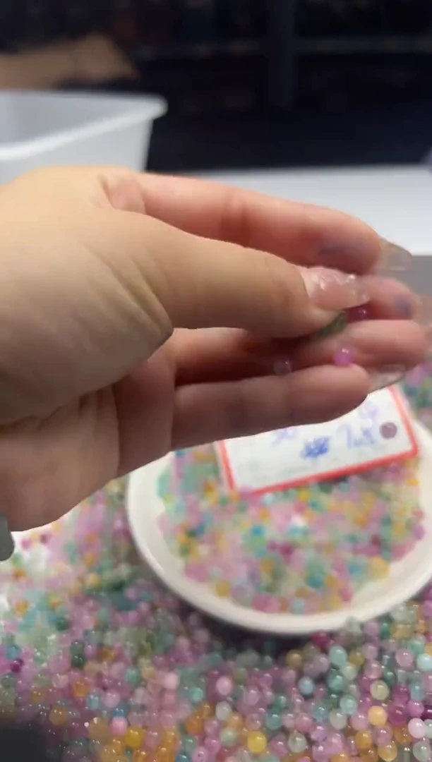 未镶嵌颈饰碧玺w2525彩虹碧玺4mm*50颗