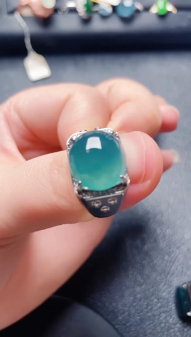 银S925镶嵌戒指翡翠1111
