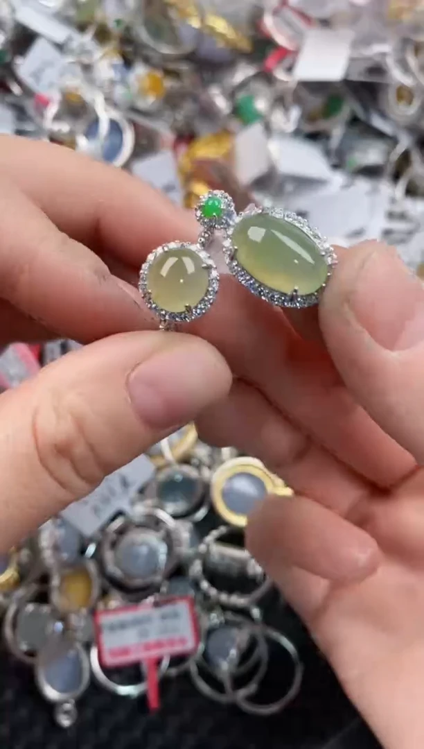 银S925镶嵌戒指翡翠555   4