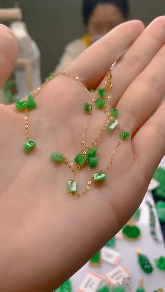 【闪购商品】翡翠颈饰18K金镶嵌新号开播，全场乱卖