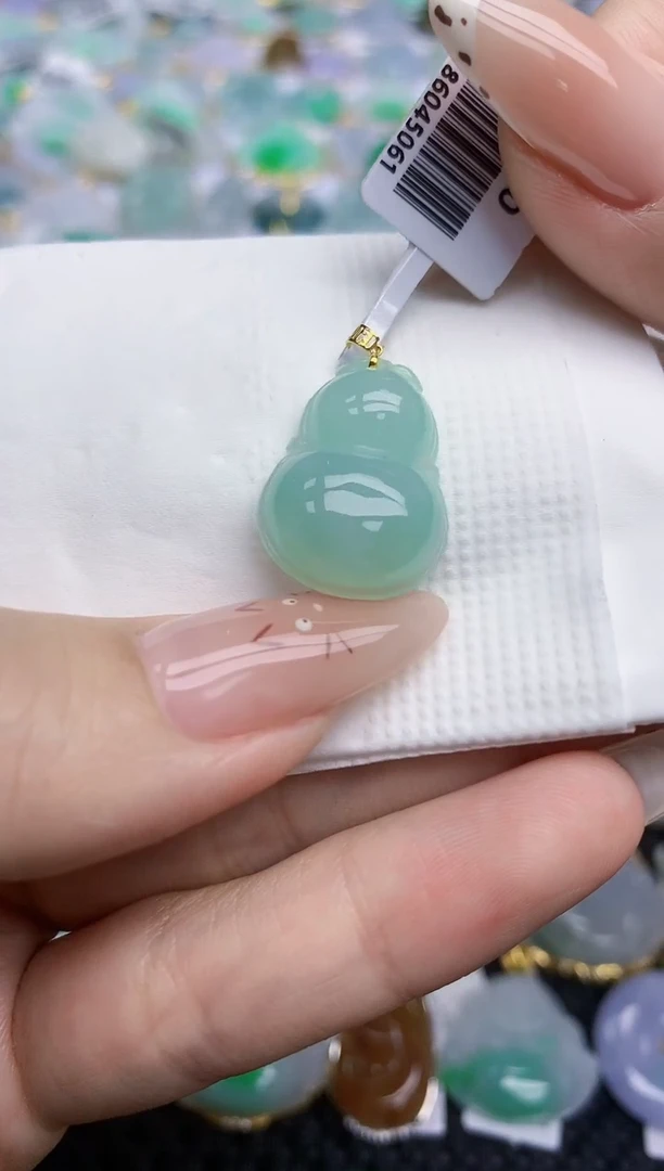 翡翠18K金镶嵌颈饰593   天然翡翠A货