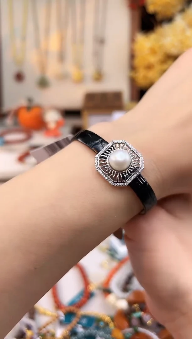 【闪购商品】淡水珍珠手绳银S925镶嵌@@A988I016135