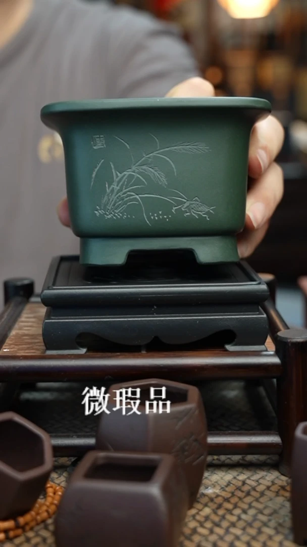 紫砂花盆長木軒精品紫砂