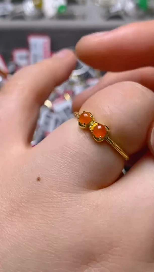 银S925镶嵌戒指翡翠百内无证书