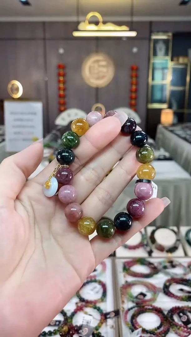 【闪购商品】碧玺单圈手串11mm+未镶嵌（多样性发一条）hon