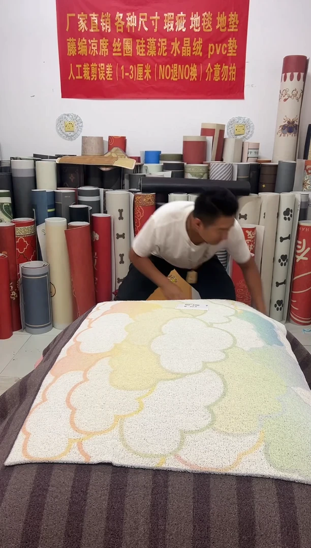 不退不换瑕疵丝圈地垫80*100cm148