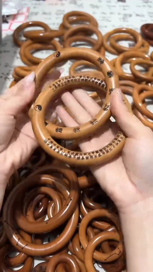 【闪购商品】枣木雷击枣木乾坤圈内径80一物一拍