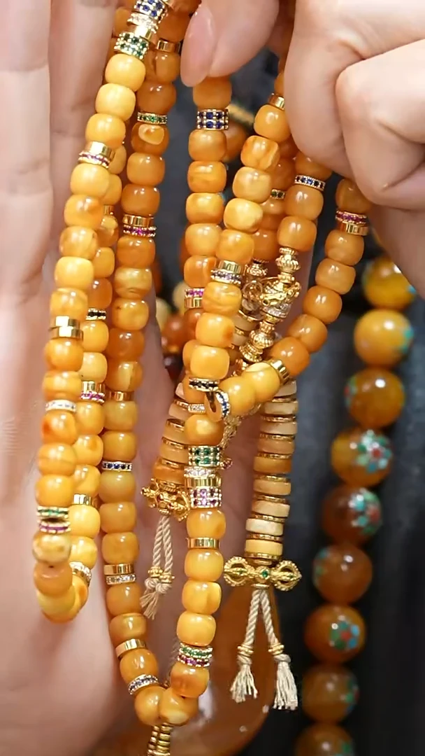 蜜蜡颈饰未镶嵌9561天然蜜蜡珠宝奇石全部保真