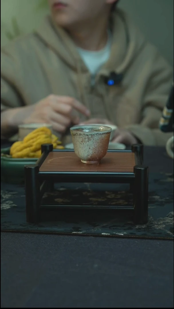 主人杯孤品 裸烧柴烧  橘皮纹