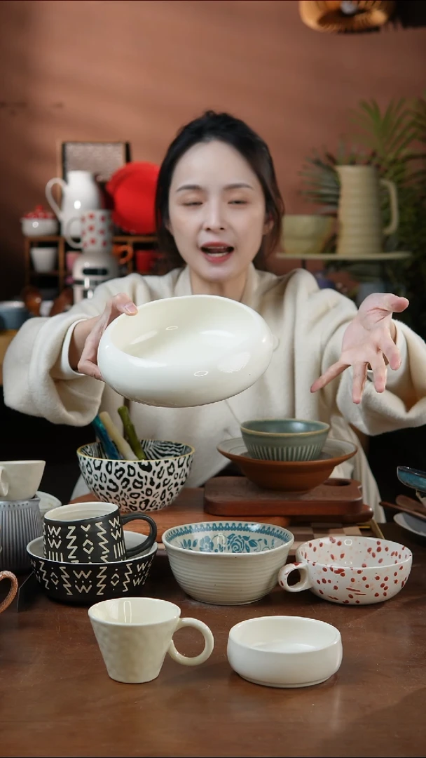 瓷片6英寸乳白色饽饽碗 微瑕 凑满20发货