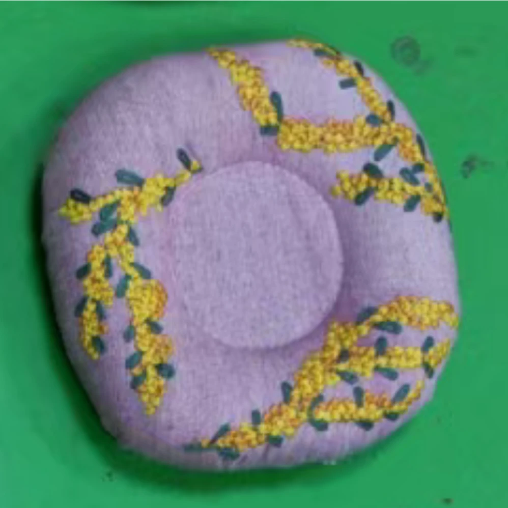 【叁山】紫色绣花杯垫12.5*12.5茶道配件