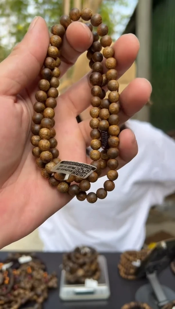 【闪购商品】沉香手串21克乌身圆叶0.7手串