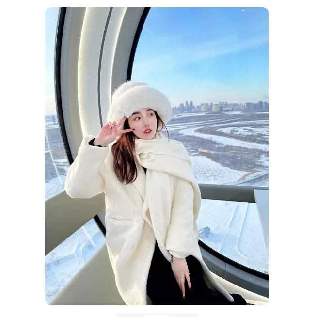 G家羊绒围巾尺寸180*35宽版带专柜礼盒