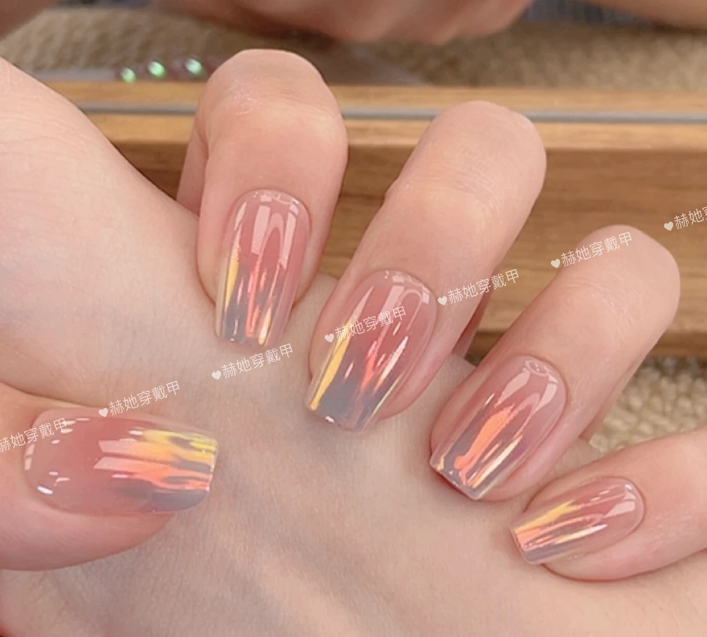 【金风玉露】早秋新款温柔千金溜边法式千金纯手工穿戴甲