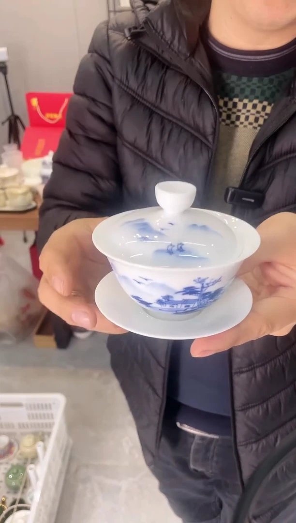 【闪购商品】【瓷心匠物】直播间福利专款山水盖碗