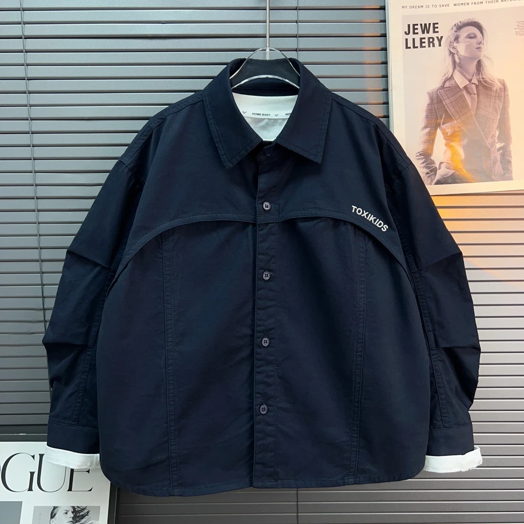 男童秋季外套2025新款中大童美式宽松慵懒风儿童休闲上衣宝宝开衫