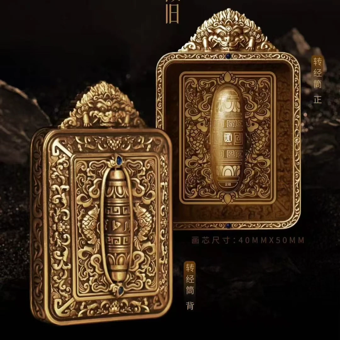 双鱼转经轮唐卡壳（嘴哥访谈录推荐手绘吊坠雨渐耳）