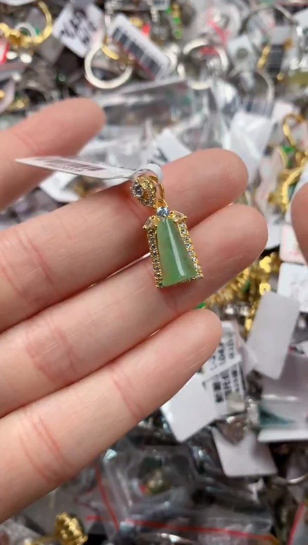 银S925镶嵌戒指翡翠111    2