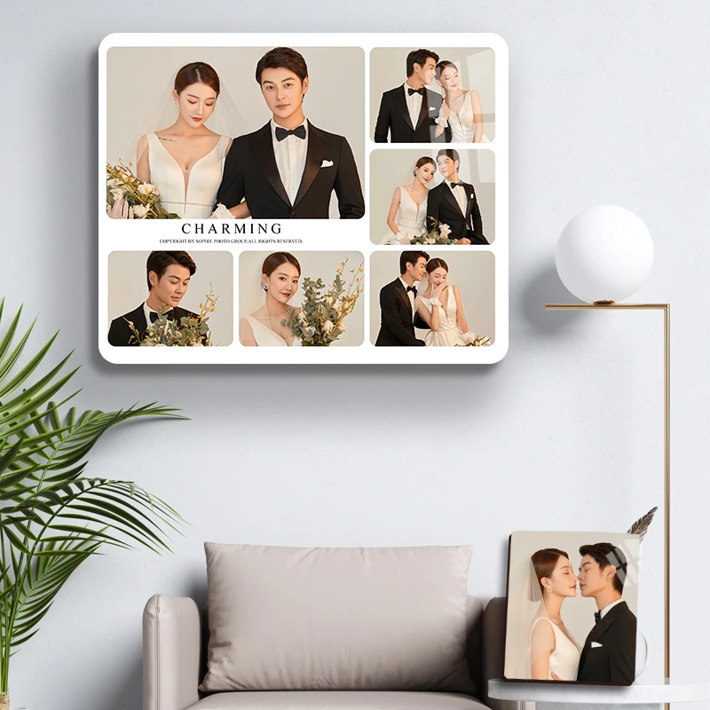 六照片画幅大韩水晶摆台相框桌摆宝宝成长照全家福手机照生活记录