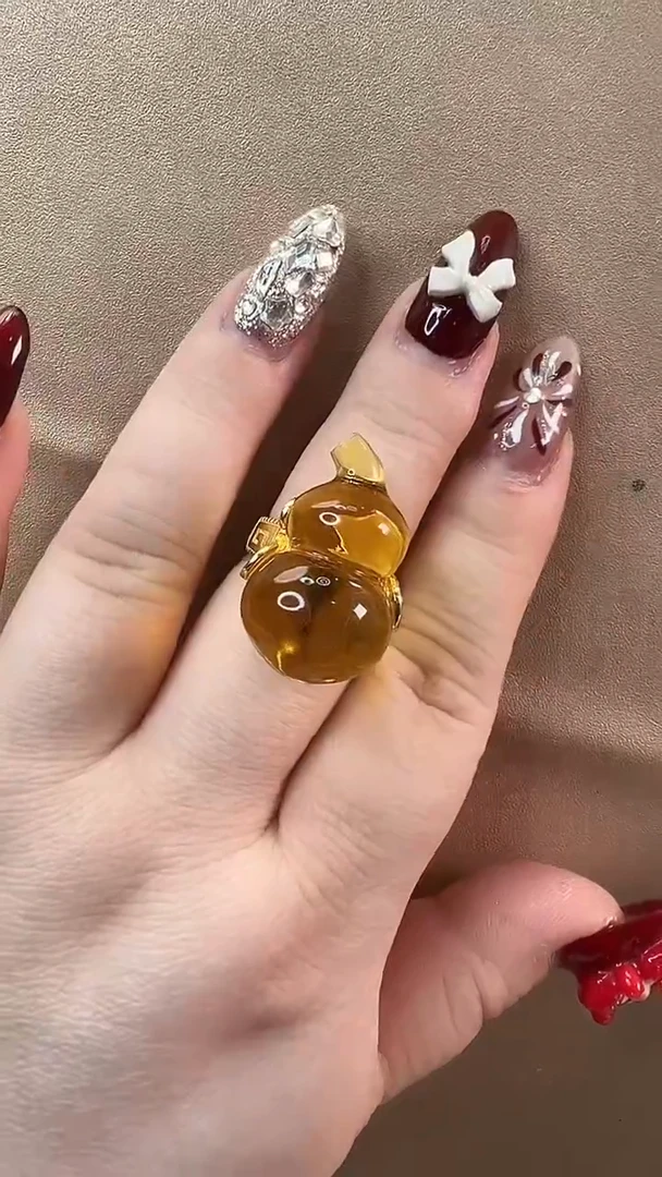 【闪购商品】琥珀戒指未镶嵌戒指