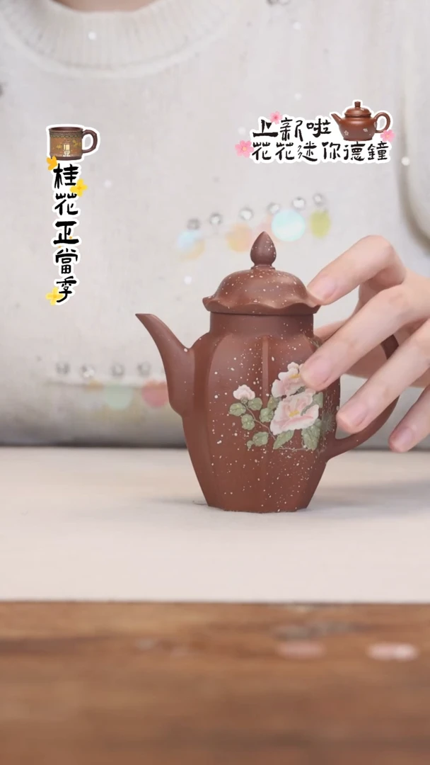 茶壶紫砂紫泥粉山茶大空兰