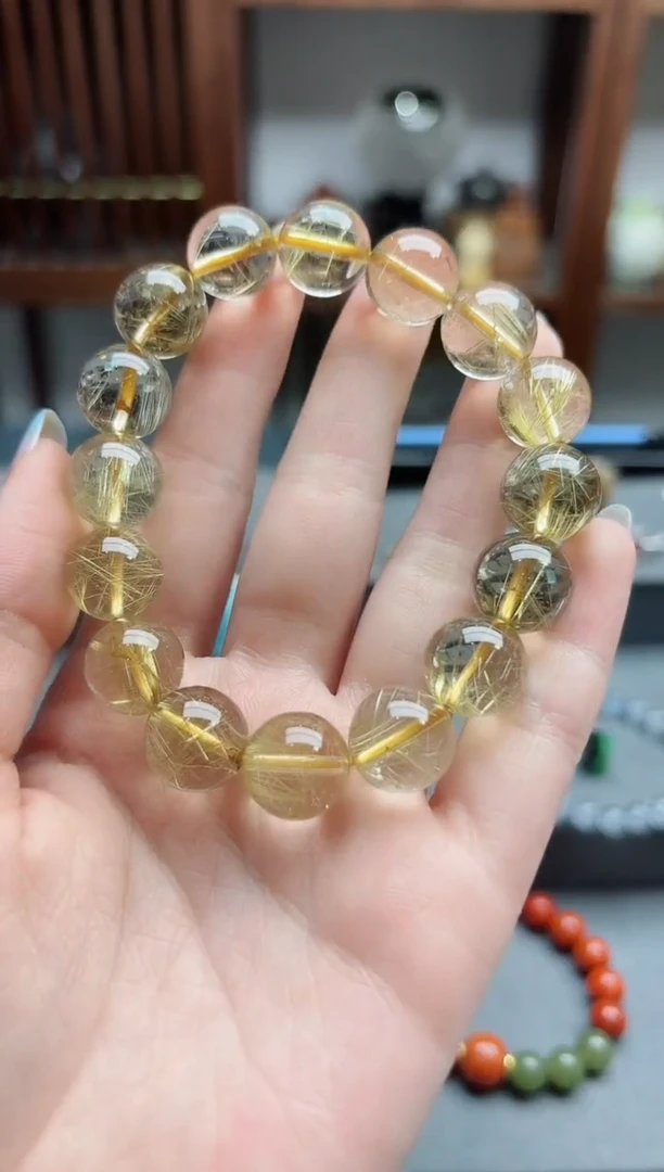 【闪购商品】水晶手串未镶嵌金发晶水晶手串*1 ZD