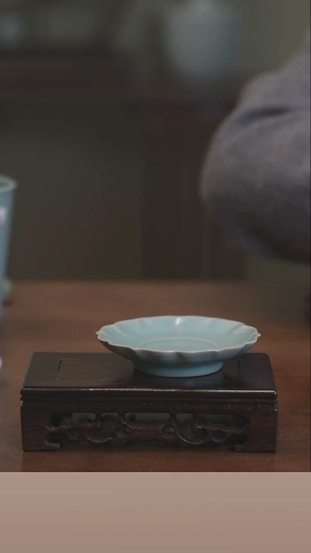 【闪购商品】清凉寺原产地仿古釉手工汝瓷杯垫