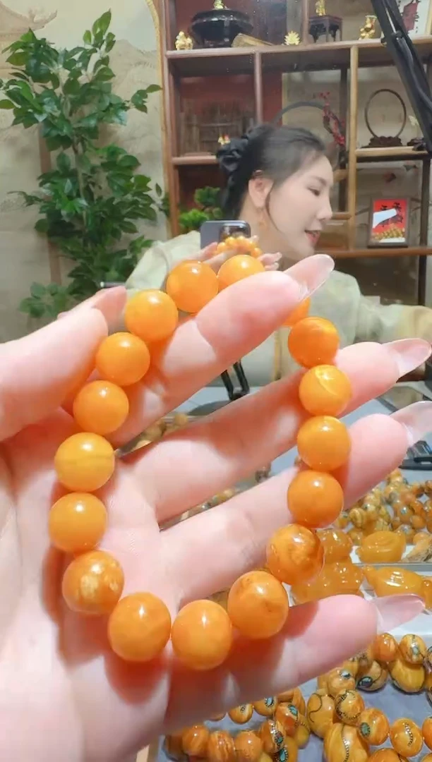 蜜蜡颈饰未镶嵌214天然蜜蜡珠宝奇石全都保真