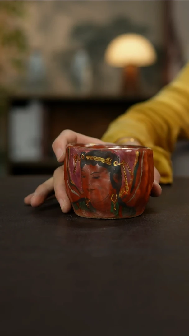 杯景德镇陶瓷杯碗柴烧多人微瑕