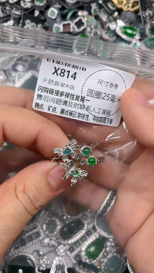 翡翠未镶嵌颈饰X814戒指 多样性发其二