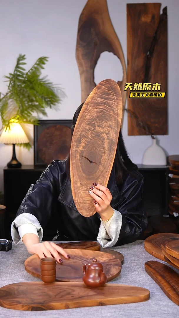 木北美黑胡桃原木.干裂疤结不属于商品质量问题完美主义者慎拍