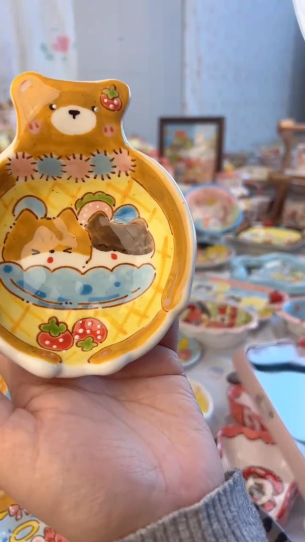 摆件陶景德镇手绘陶瓷