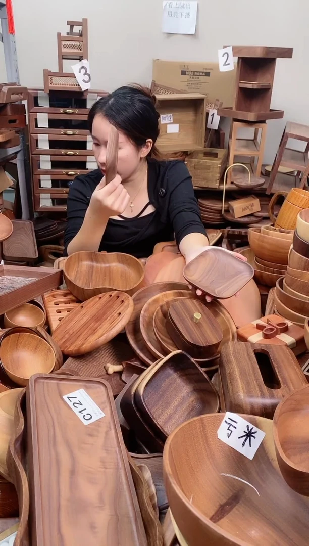 木用****3   北美黑胡桃木正方盘12.5*12.5*2cm