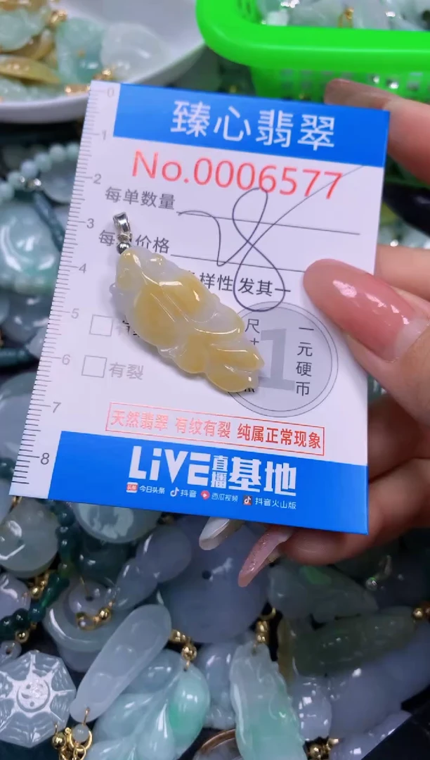 翡翠未镶嵌颈饰6577