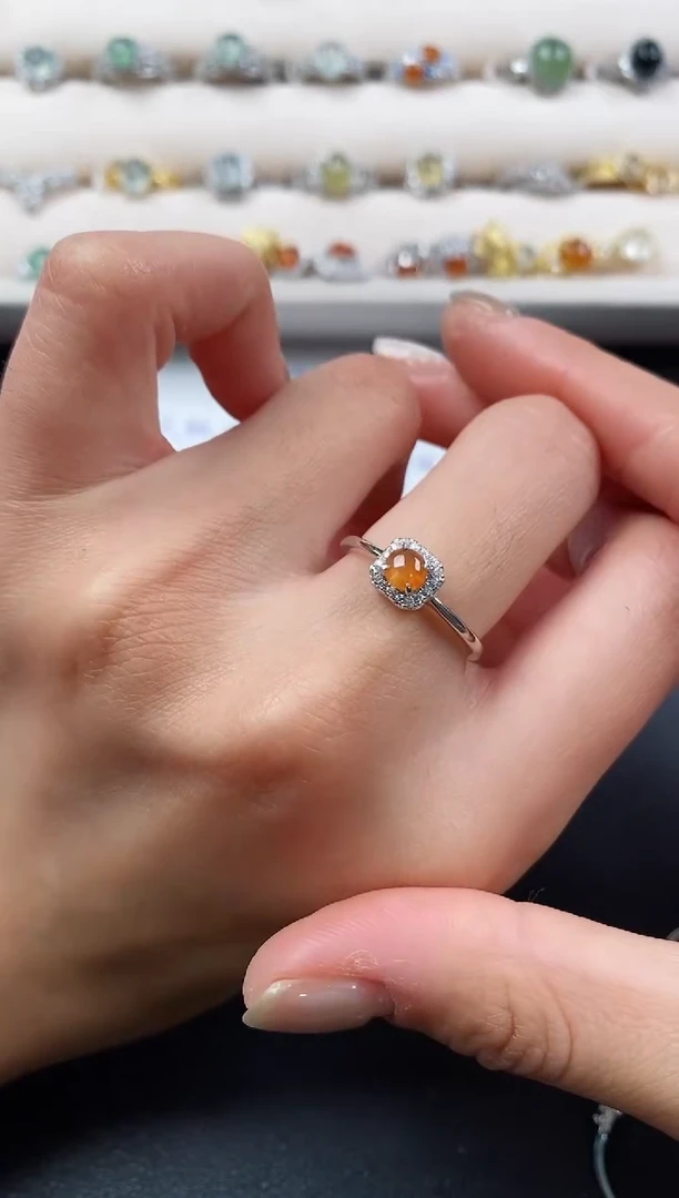 银S925镶嵌戒指翡翠55555555+9