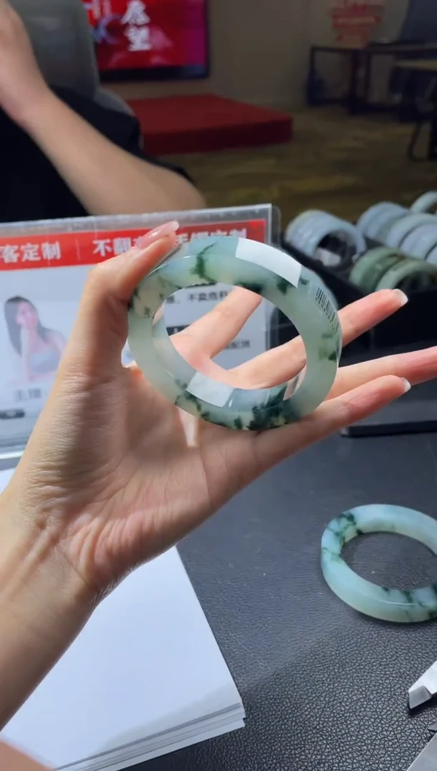 未镶嵌手镯定制翡翠老*手镯XJ/发一件