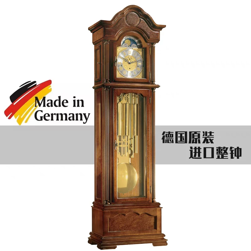 赫姆勒原装九音管落地钟高档实木欧式客厅机械座钟复古立钟摆钟