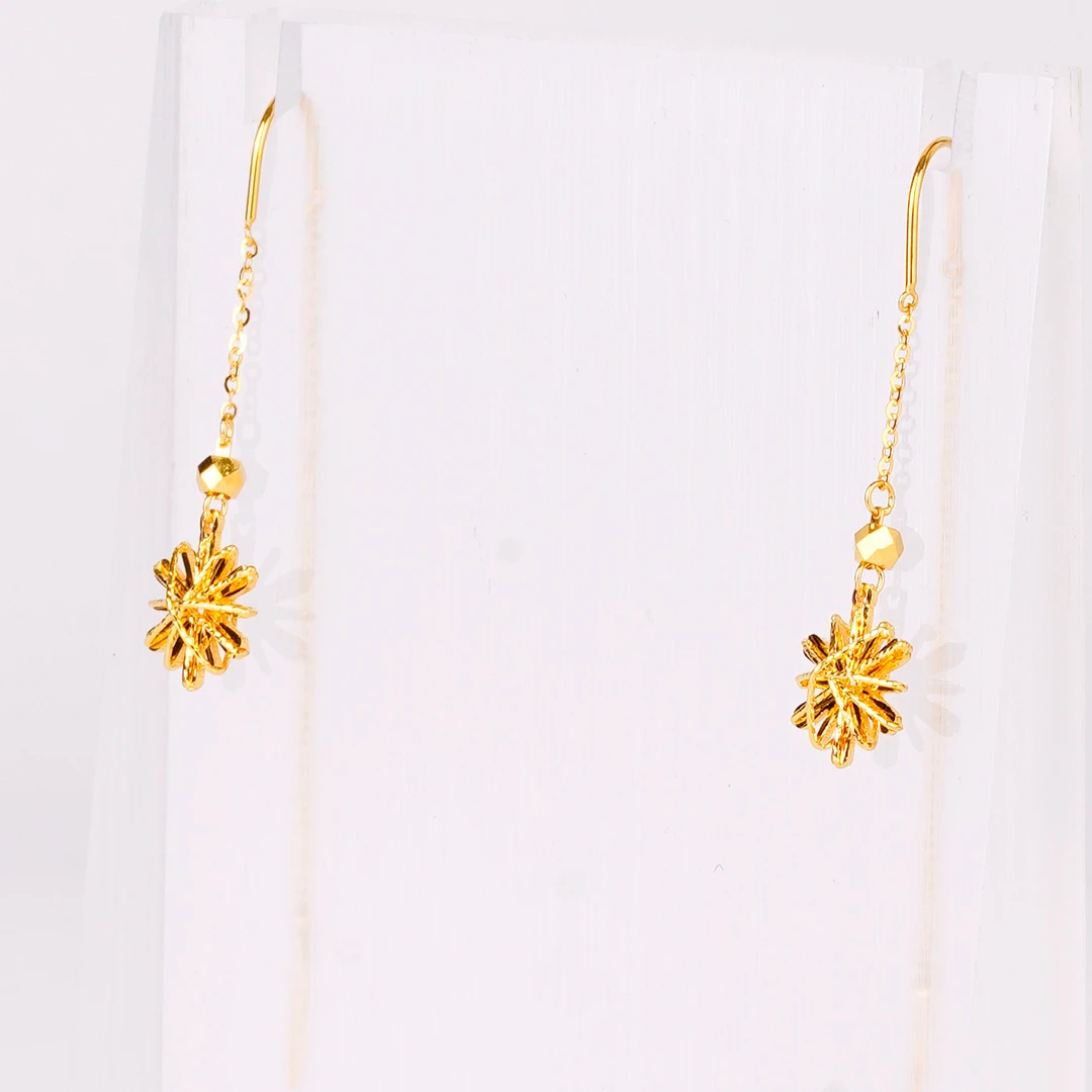 Chow Tai Seng/周大生雏菊足金u型耳线 2.64g 103号