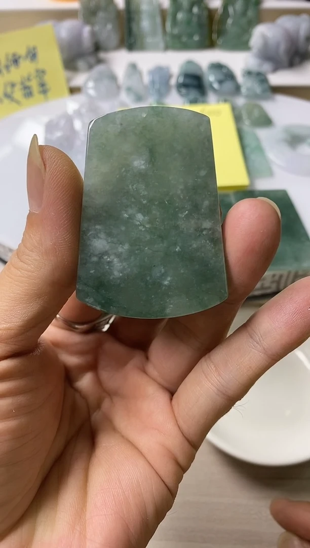 颈饰未镶嵌翡翠晶*34天然缅甸翡翠A货4单