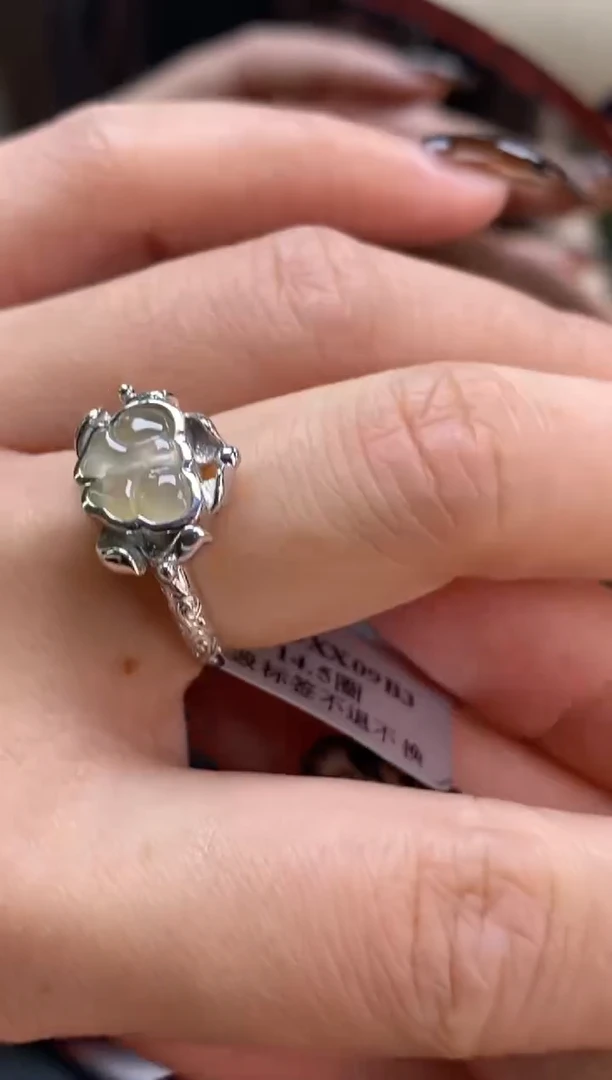 颈饰银S925镶嵌翡翠19043