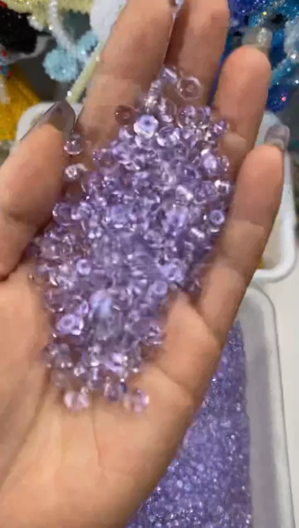 玻璃0414卡6算盘珠透150颗莫奈紫