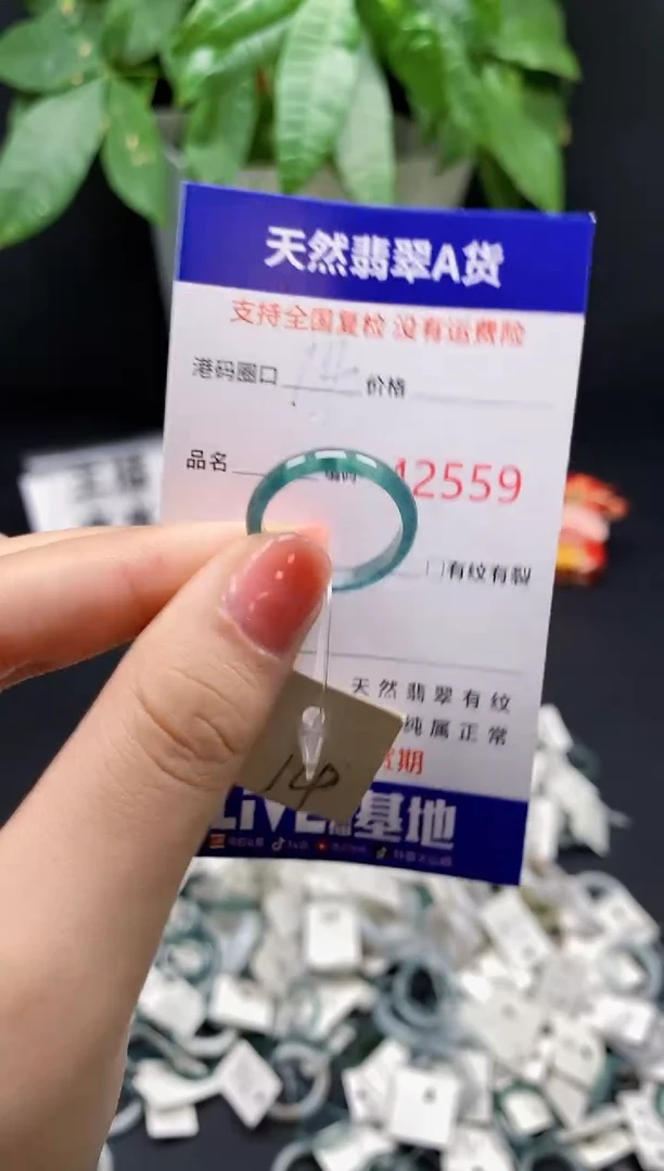 翡翠戒指未镶嵌 天然翡翠戒圈2559