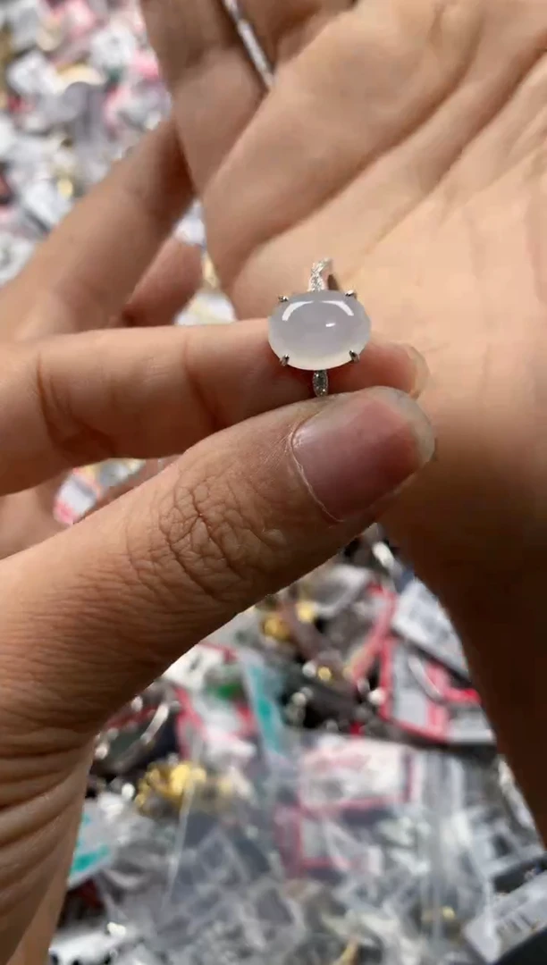 银S925镶嵌戒指翡翠15      10