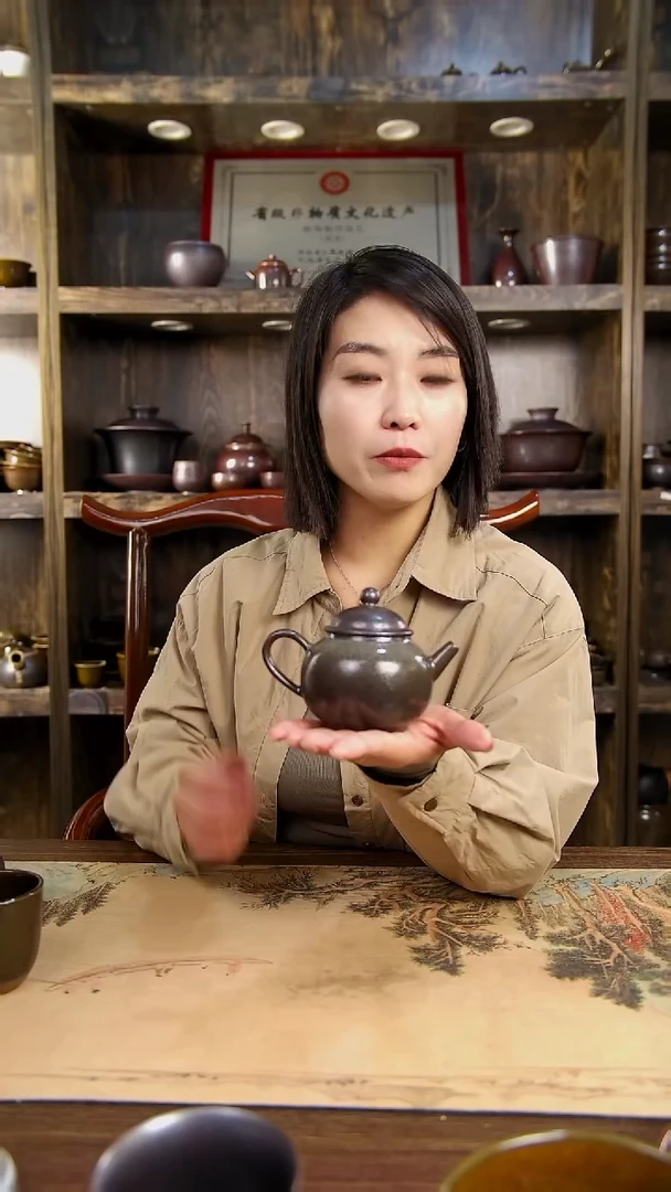 窑变色泡茶壶原矿釉煤窑烧制