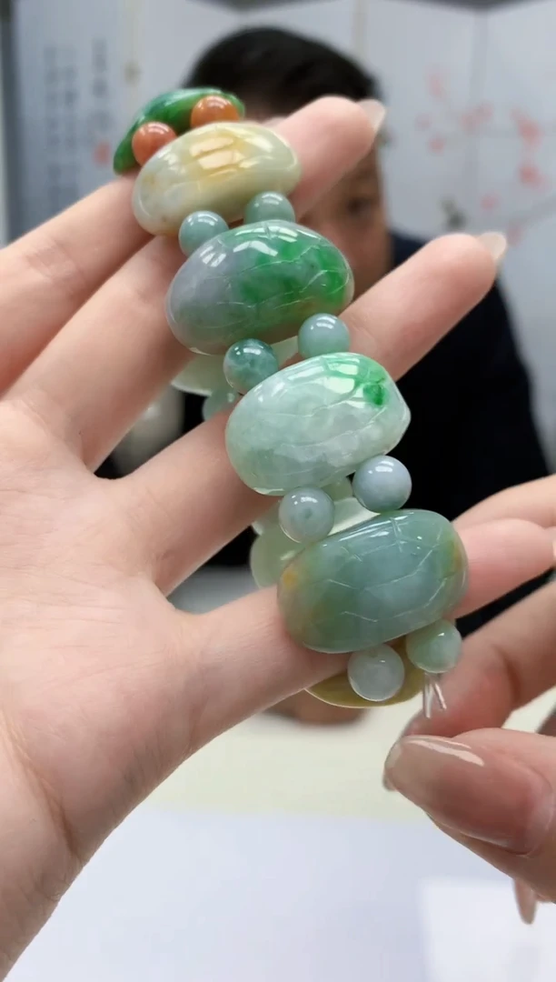 【闪购商品】定制翡翠未镶嵌4969jw-毛货手串66