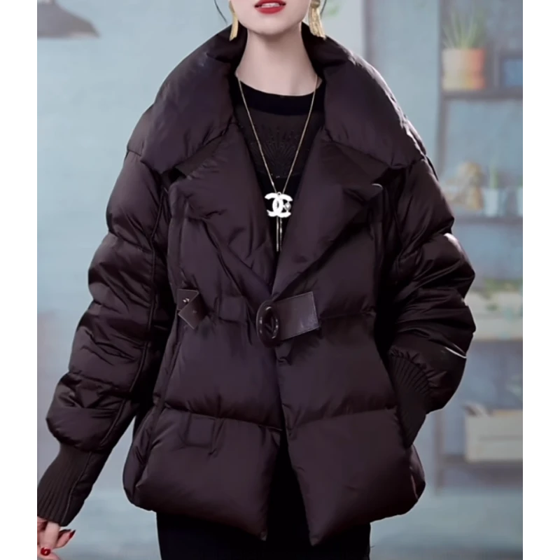 2025年冬季新款时尚高奢爆款洋气减龄百搭白鸭绒羽绒服外套M-3XL
