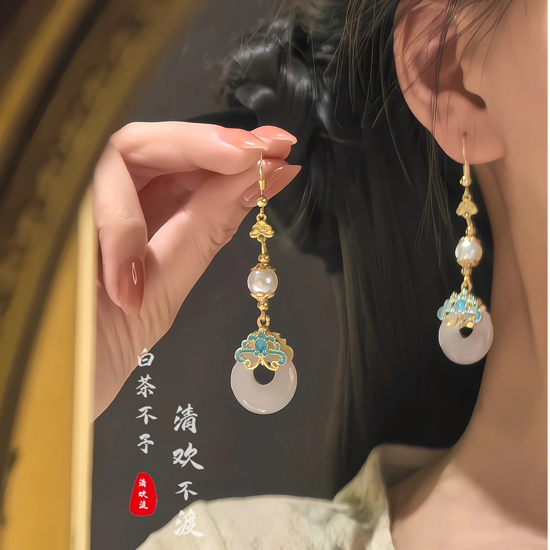 铜合金耳饰 新中式国风耳环女古风高级感搭配旗袍汉服马面裙耳饰