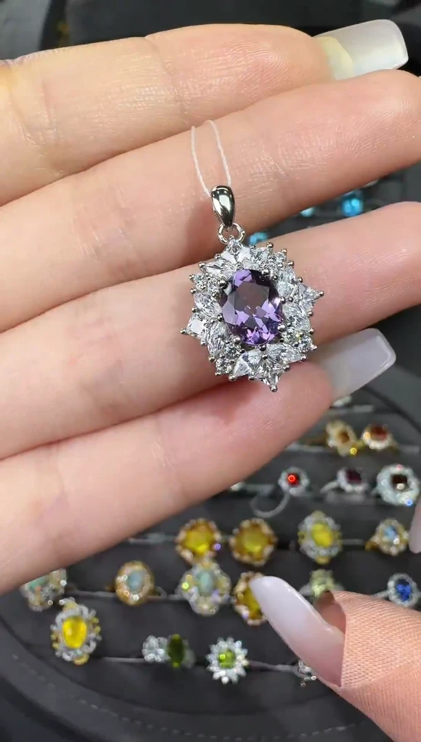 吊坠(不含链)银S925镶嵌水晶1.15ct【七天鉴赏期】