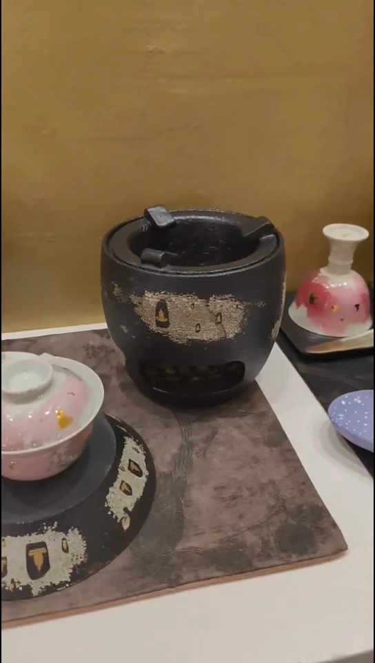 牧渔千佛描金碳炉